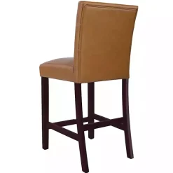 New Kirklands Home Camel Faux Leather Jeremy Counter Stools, Set of 2 Brown