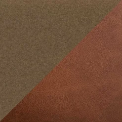 New Kirklands Home Camel Faux Leather Scooped Accent Chairs, Set of 2 Brown