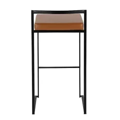 Best Kirklands Home Camel Faux Leather Stackable Bar Stools, Set of 2 Tan