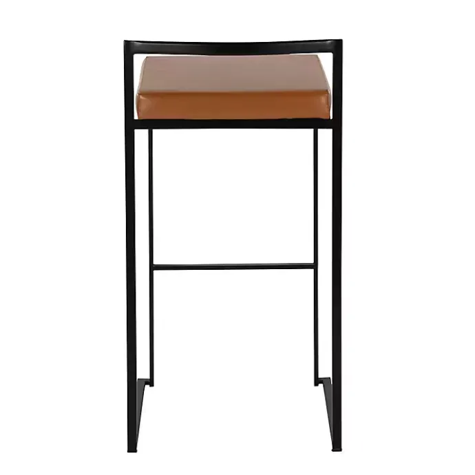 Best Kirklands Home Camel Faux Leather Stackable Bar Stools, Set of 2 Tan