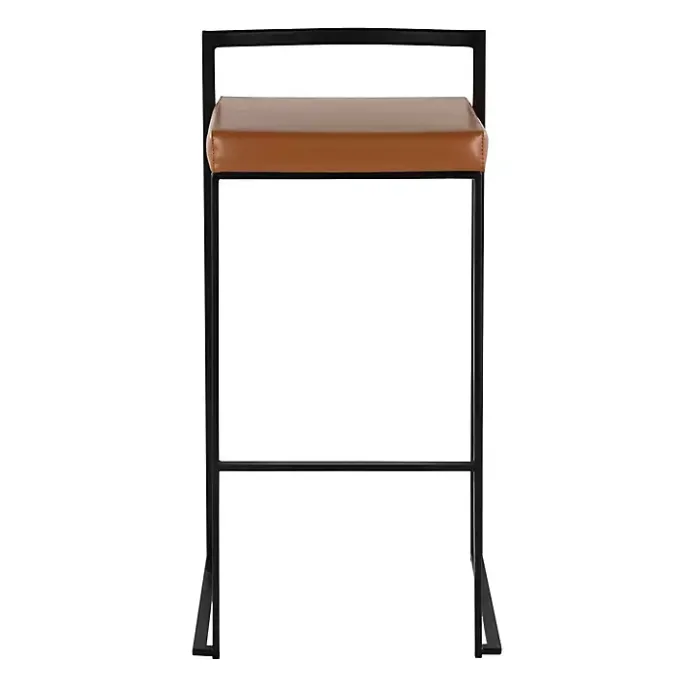 Best Kirklands Home Camel Faux Leather Stackable Bar Stools, Set of 2 Tan