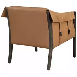 Hot Kirklands Home Camel Parkfield Faux Leather Accent Chair Brown