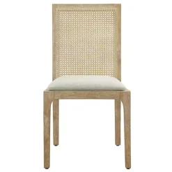 Best Kirklands Home Cane Back Upholstered Wood Dining Chairs, Set of 2 Tan