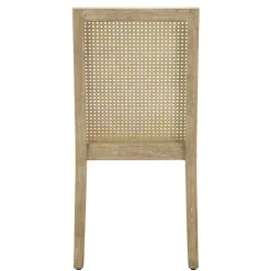 Best Kirklands Home Cane Back Upholstered Wood Dining Chairs, Set of 2 Tan