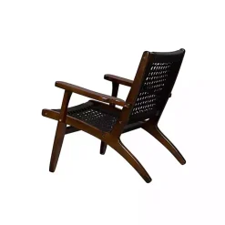 Best Kirklands Home Cappuccino Woven Accent Chair Black