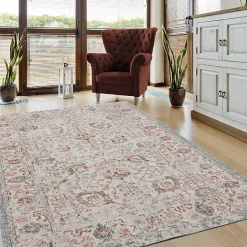 Best Kirklands Home Caramel Botanical Indoor/Outdoor Area Rug, 7x9