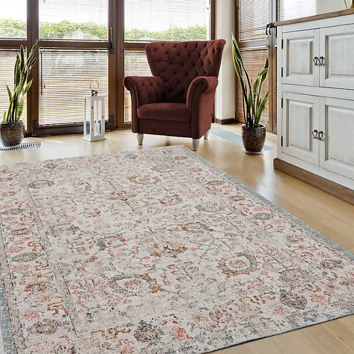 Best Kirklands Home Caramel Botanical Indoor/Outdoor Area Rug, 7x9