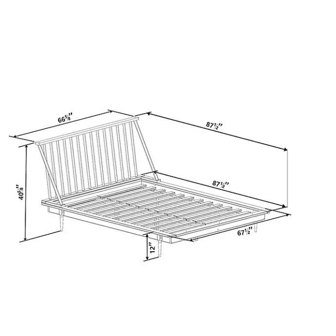 New Kirklands Home Caramel Mid-Century Modern Queen Bed Frame Brown