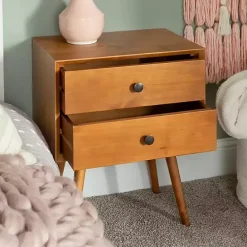 Sale Kirklands Home Caramel Mid-Century Nightstand Brown