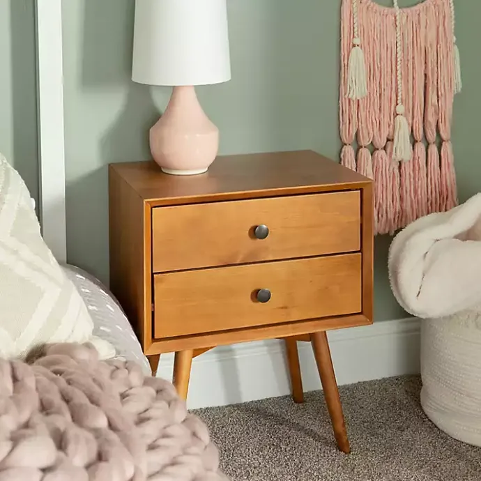 Sale Kirklands Home Caramel Mid-Century Nightstand Brown