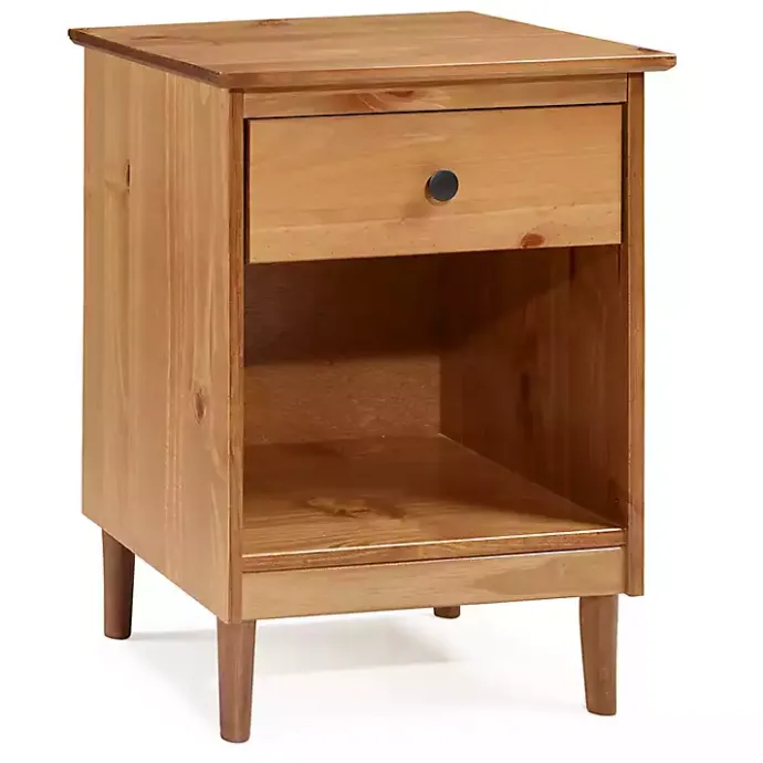 Sale Kirklands Home Caramel One-Drawer Wood Nightstand Brown