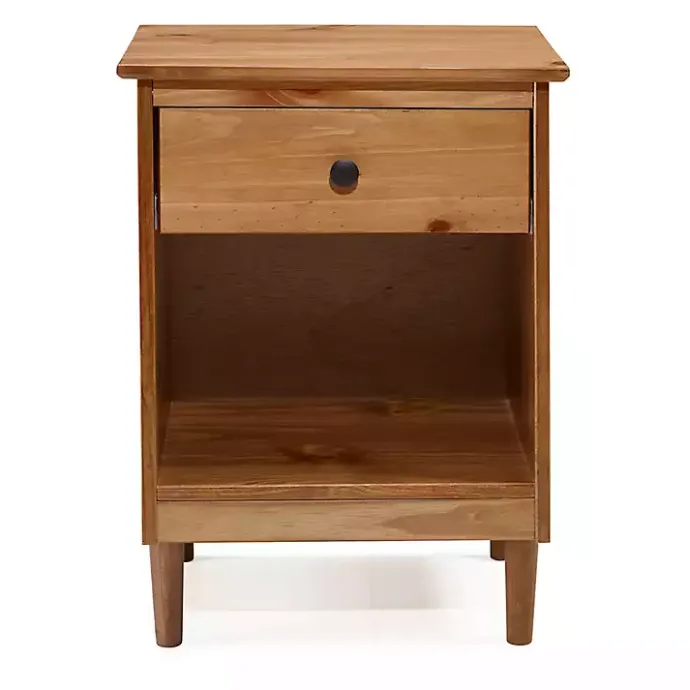 Sale Kirklands Home Caramel One-Drawer Wood Nightstand Brown