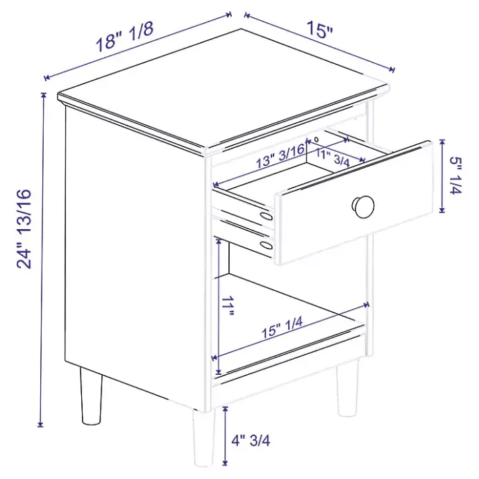 Sale Kirklands Home Caramel One-Drawer Wood Nightstand Brown
