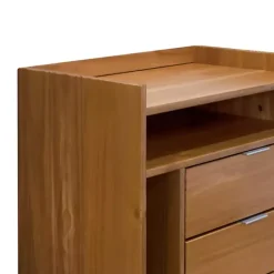 Outlet Kirklands Home Caramel Pine 2-Drawer Nightstand Brown