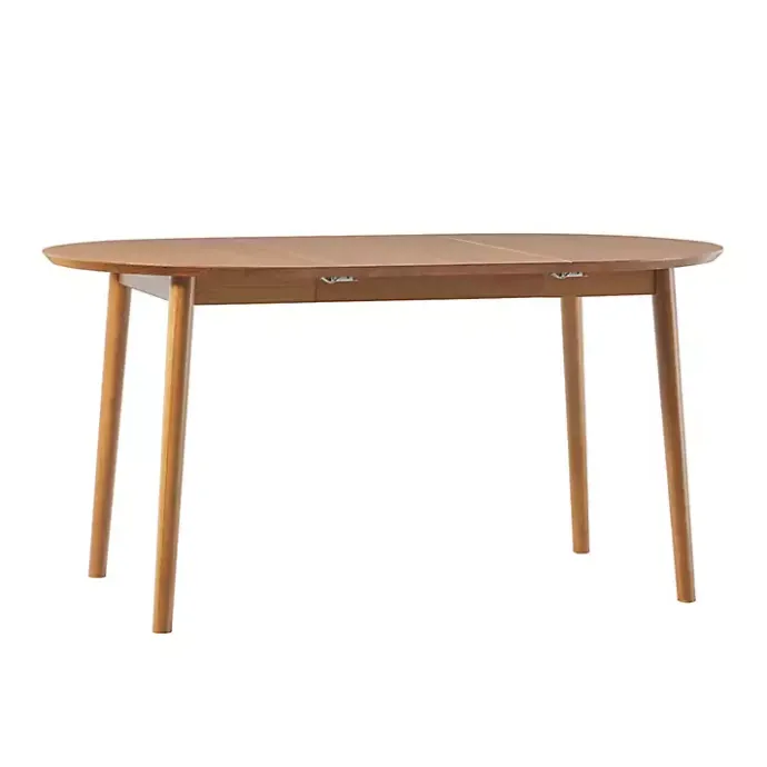 Online Kirklands Home Caramel Wood Oval Dining Table with Leaf Tan