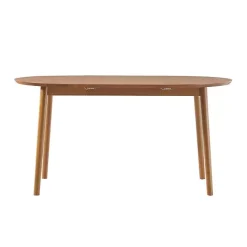 Online Kirklands Home Caramel Wood Oval Dining Table with Leaf Tan