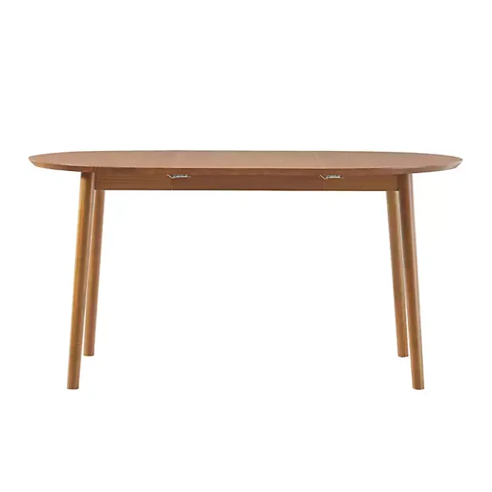Online Kirklands Home Caramel Wood Oval Dining Table with Leaf Tan