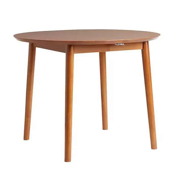 Online Kirklands Home Caramel Wood Oval Dining Table with Leaf Tan