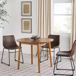 Online Kirklands Home Caramel Wood Oval Dining Table with Leaf Tan