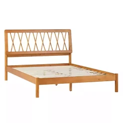 Hot Kirklands Home Caramel Wood Spindle Headboard Queen Bed Brown