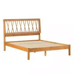 Sale Kirklands Home Caramel Wood Spindle Headboard Full Bed Brown