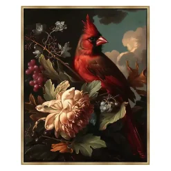 Clearance Kirklands Home Cardinal Floral Dutch Framed Canvas Art Print
