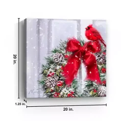 Best Kirklands Home Cardinal on a Wreath Canvas Art Print