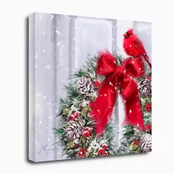 Best Kirklands Home Cardinal on a Wreath Canvas Art Print