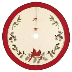 Online Kirklands Home Cardinals and Holly Christmas Tree Skirt