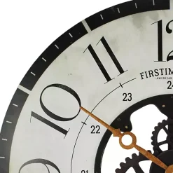 Discount Kirklands Home Carlisle Gears Wooden Wall Clock White