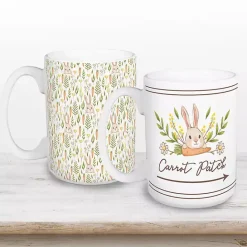 Sale Kirklands Home Carrot Patch Easter Mugs, Set of 2