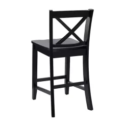 Best Kirklands Home Carter X-Back Counter Stool Black