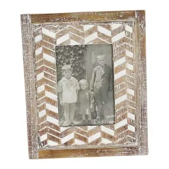 New Kirklands Home Carved Etched Pattern Picture Frame, 5x7