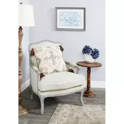 Outlet Kirklands Home Carved Mandala Mango Wood Accent Table Brown