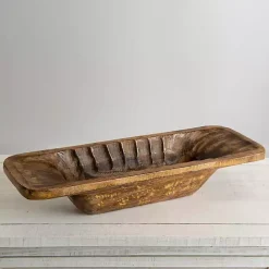 Hot Kirklands Home Carved Mango Wood Bowl, 23 in. Brown