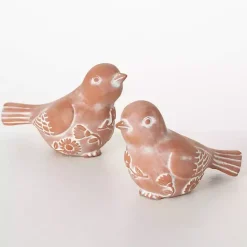 Online Kirklands Home Carved Terracotta Bird Figurines, Set of 2