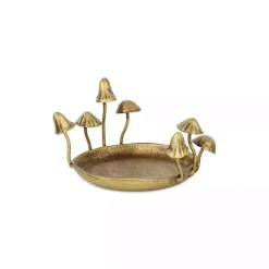 New Kirklands Home Cast Iron Catchall Mushroom Tray Gold