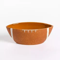 New Kirklands Home Ceramic Football Dip Bowl