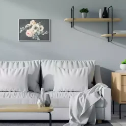 Sale Kirklands Home Chalk Flowers Framed Giclee Canvas Art Print