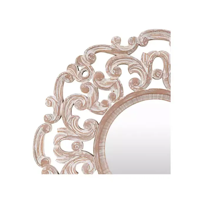 Sale Kirklands Home Champagne Abstract Wood Mirror