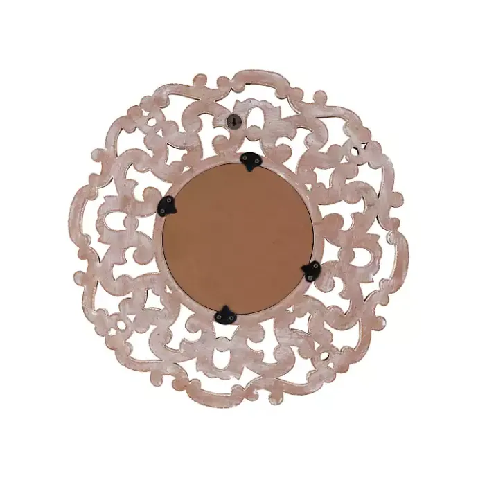 Sale Kirklands Home Champagne Abstract Wood Mirror