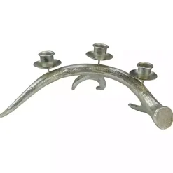 Discount Kirklands Home Champagne Deer Antler Taper Candle Holder Silver
