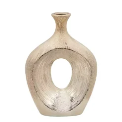 Outlet Kirklands Home Champagne Ceramic Cut-Out Vase, 13 in. Gold