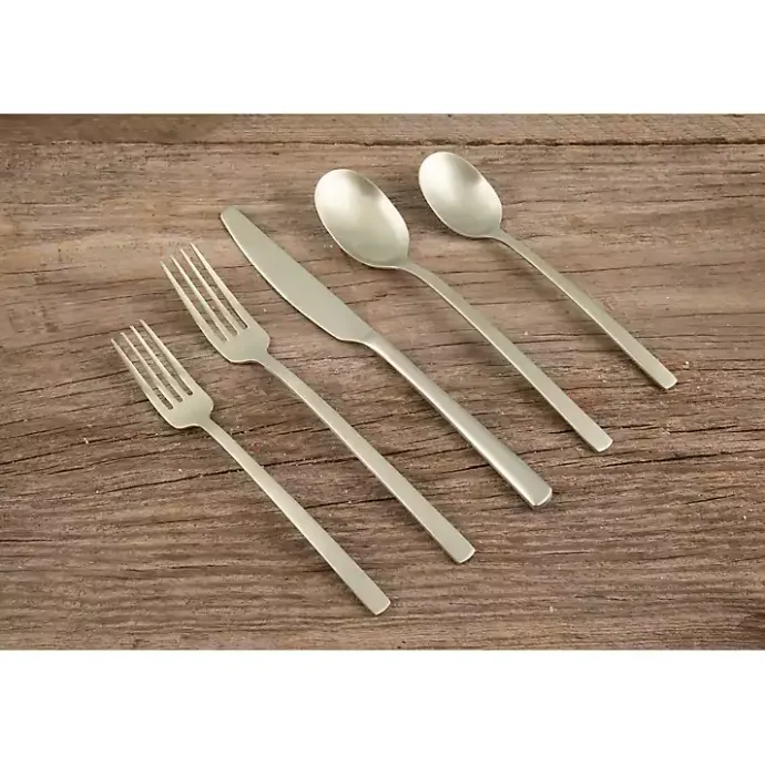 Best Kirklands Home Champagne Glimmer 20-pc. Flatware Set Gold