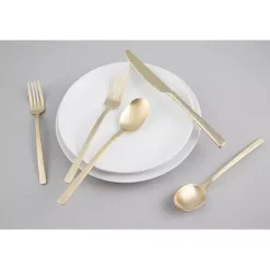 Best Kirklands Home Champagne Glimmer 20-pc. Flatware Set Gold