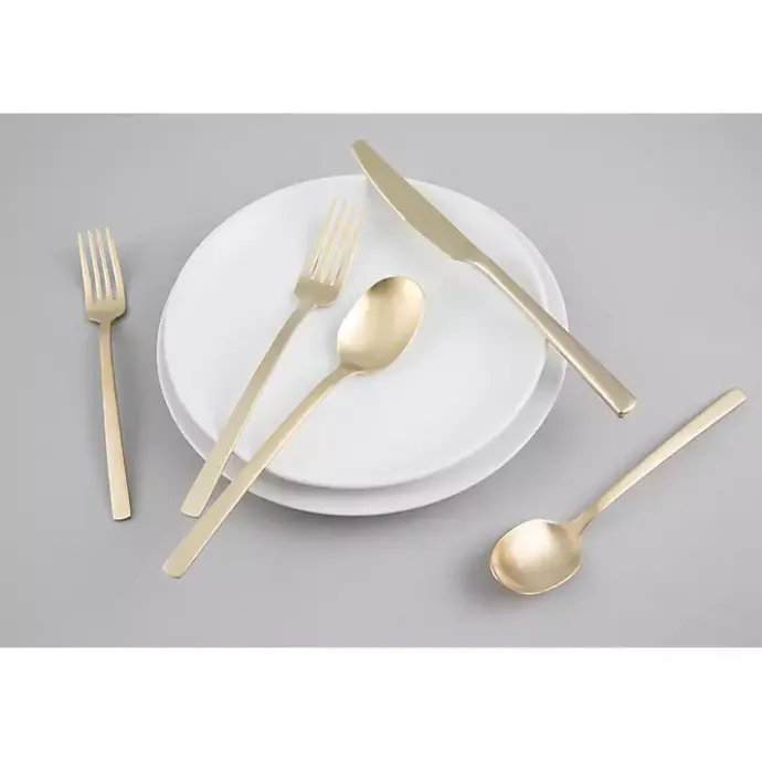 Best Kirklands Home Champagne Glimmer 20-pc. Flatware Set Gold