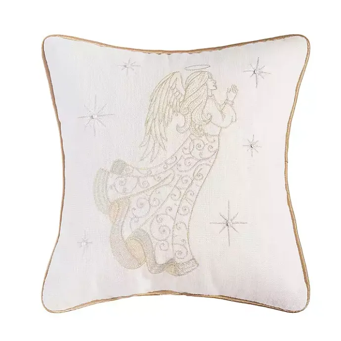Best Kirklands Home Champagne Praying Angel Christmas Pillow