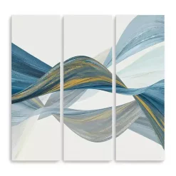 Hot Kirklands Home Changing Currents Canvas Art Prints, Set of 3 Blue
