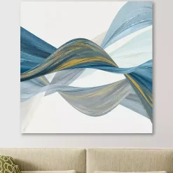 Outlet Kirklands Home Changing Currents I Giclee Canvas Art Print Blue
