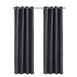 Best Kirklands Home Charcoal Alpine Blackout Curtain Panel, 108 in. Gray
